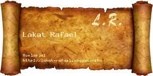 Lakat Rafael névjegykártya
